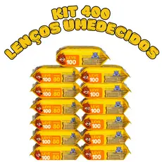 Kit 400 Toalhas Umedecidas Chameguinho Baby Lenço Umedecido Infantil Higiene Bebê Menina Menino
