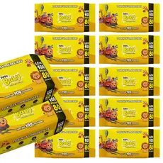 Kit Com 4 Pacotes Toalhas Umedecidas/Lenços Pippo Baby  C/100-(sem tampa flip-top)