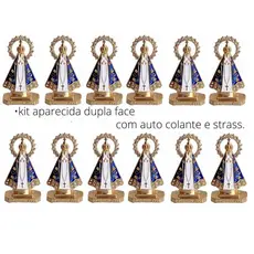 Atacado Kit 12 Santinha Nossa Senhora Aparecida Painel Carro