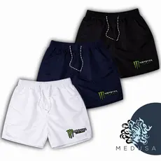 Kit 3 Bermudas Short Mauricinho Masculino MONSTER, Ideal Para Treino, Academia, Corrida
