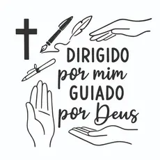ADESIVO REDONDO 15 CM DIRIGIDO POR MIM GUIADO POR DEUS PARA CARRO MOTO E CAMINHÃO