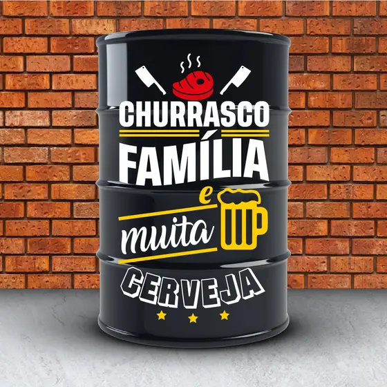 ADESIVO TAMBOR 40x70 CHURRASCO FAMILIA VAZADO