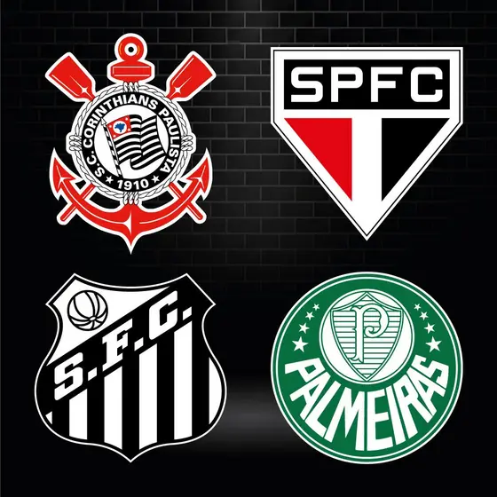 1 Adesivo de Time de Futebol 45x45cm - Para Torcedores