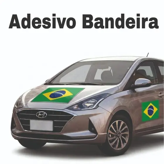 Adesivo Bandeira do Brasil Carro e Parede, Copa 2026.