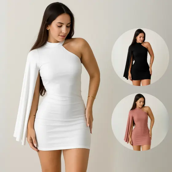 Vestido Feminino Nula Manga Moda Gringa Paty Show suplex premium vestido de festa