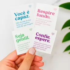 Cartão de Agradecimento Mini com Frases Inspiradoras Motivacional Genitleza para Cliente 4x5cm Pronta Entrega