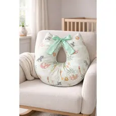 Almofada de Amamentação Val Baby Formato U Bebê Apoio Mamãe Estampada Menina e Menino
