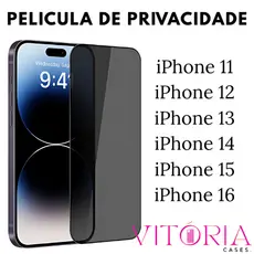 Película De Vidro Privacidade iPhone 11/12/13/14/15/16 Para iOs