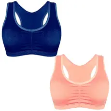 Kit 2 Top Nadador Fitness Academia Cropped Sem Bojo Liso Feminino Treino Sutiã Soutien