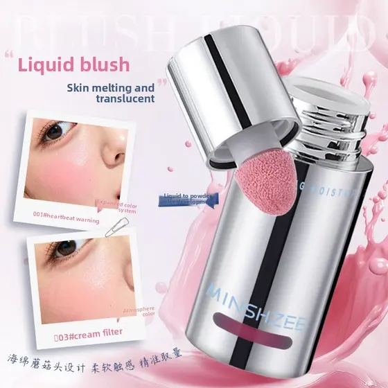 Ming Xizhi líquido blush água líquida luminosa Natural brilho contorno expansão psiquiatra cor blush vara feminino
