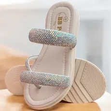 Sandália Rasterinha Infantil Feminina Strass Brilho Menina