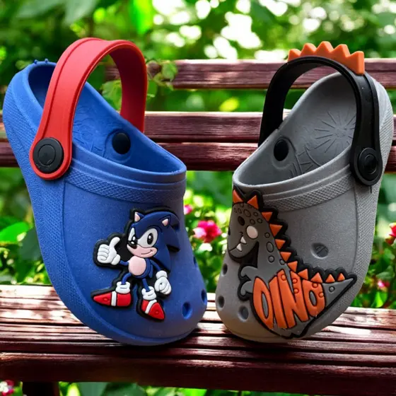 Kit 2 Pares Sandália Babuche Infantil Menino Leve e Confortável