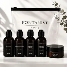Kit Viagem Avião 100ml (5 Peças) | Com ou Sem Necessaire | Frascos Âmbar