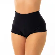 Short Hot Pants Canelado Modelo Universitário Cós Alto Zero Transparência