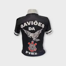 Camisa Torcedor Preta Masculina Estampa Águia Treino