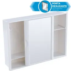 Armário Plástico Versátil com Porta de Correr Branco Astra