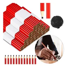 Kit 60 Lápis Carpinteiro Profissional Marceneiro Pedreiro