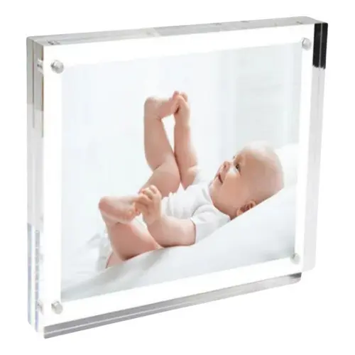 Porta Retrato Mesa Moldura Acrílico Ímã Decorativo
