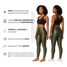 Calça Legging Academia Cintura Alta Reforçada