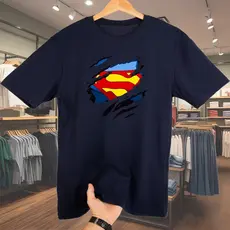 Camisa basica Superman camisa oversized camiseta masculina streetwear algodão Blusa de algodao unissex