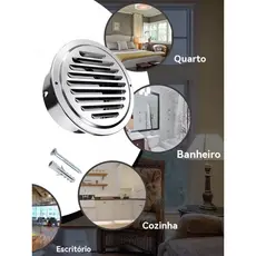 Grade Grelha de Acabamento P/ Exaustores/ Coifas/Churrasuqueiras E Ventilação  150mm Inox