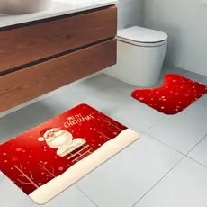 Tapete Banheiro de Natal 2 Peças – Conforto e Alegria Natalina