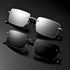 Óculos de Sol da Moda Masculino Estilo Europeu – Lupa Espelhada Com Moldura UV400