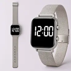 Relógio Digital Feminino Digital e Pulseira de Liga Elegante Perfeito Para Aniversários E Festivais