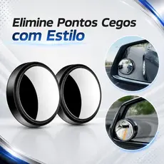 1 par - Espelho Retrovisor Carro Moto Convexo Fixo Móvel Auxiliar Externo Pontos Cegos 5cm Universal