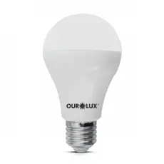Lâmpada LED Bulbo 9W 6500K Ourolux Luz Branca Fria Econômica Alta Durabilidade Bivolt Casa Escritório