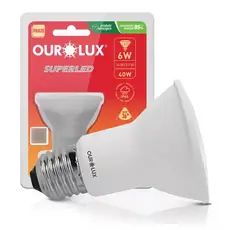 Lâmpada Superled par20 6W 3000K(Branca morna) - Ourolux luz branca morna econômica bivolt alto brilho