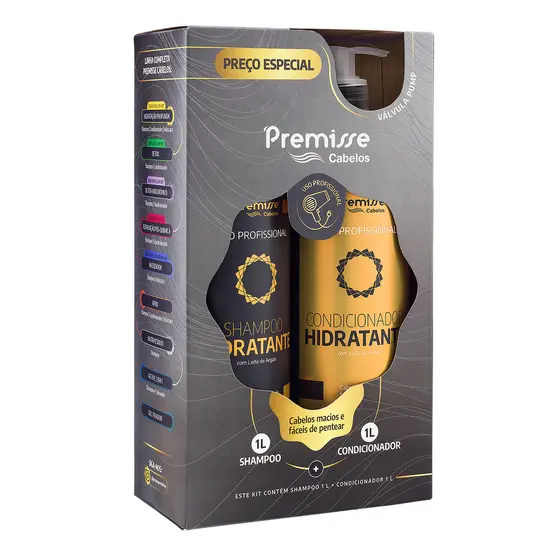 Kit Shampoo e Condicionador Hidratante 1L - Premisse