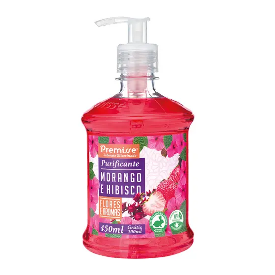 Sabonete Líquido Glicerinado 450ml Premisse Linha Flores e Aromas