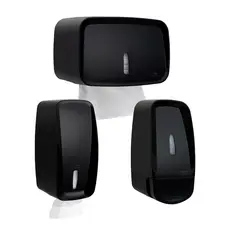 Kit Saboneteira 800ml + Dispenser Toalheiro + Dispenser Higiênico Cai-Cai - Invoq Preto - Premisse