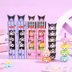 Caneta Mini Marca Texto Fofo Formado 2 Modelo de Kuromi Com 6 Cores dioro