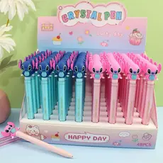 Kit de 4/8/12/24 Peças Caneta Gel Stich Ponta Fine Line Caneta para Escolar e Escritorio