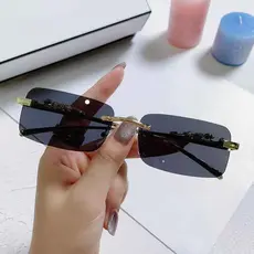 Óculos de Sol Sem Armação Metal Unissex Feminino e Masculino Lentes Polarizada Envio imediato Tigre