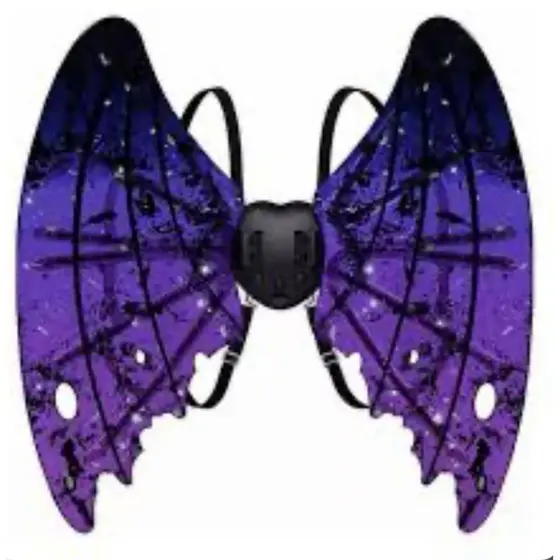Asa Shadow Com Led Fantasia para criança Movimento E Música Halloween