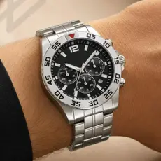 Relógio Masculino Aço Inox Resistente à Água Elegante Presente Pais Namorado