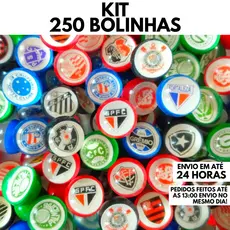 Kit 250 Bolinhas 27mm Pula Pula Times de Futebol Brasileiro Festa Brinquedo Infantil