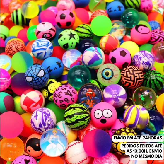 Kit Bolinhas 27mm Pula Pula Multicoloridas Festa Brinquedo Infantil