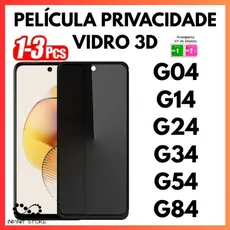Película Privacidade 3D Temperado Anti Spy Para Moto G04 G14 G24 G34 G54 G84