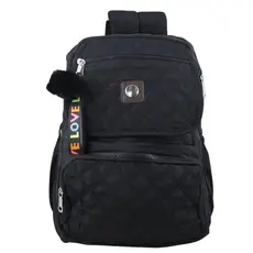 Mochila Costas Escolar Love Feminina Juvenil Com Zíper Trabalho Com Pompom Reforçada Bolso Notebook