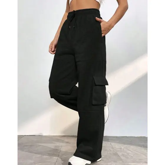 Calça Cargo Femenina 5 Bolsas Elastico