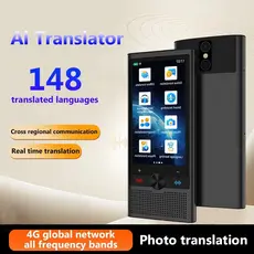 Dispositivo Tradutor De Idiomas Portátil 148 Em Tempo Real Gravação Tradução 4G WIFI AI Máquina De Inteligente