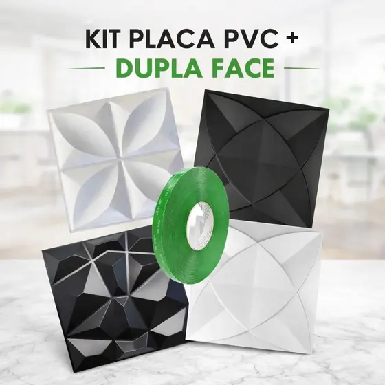 Kit 5 á 150 Placas PVC 3D Com Dupla Face Para Parede Decoração