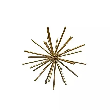 Ouriço escultura em Ferro Dourado p/ Decoração
