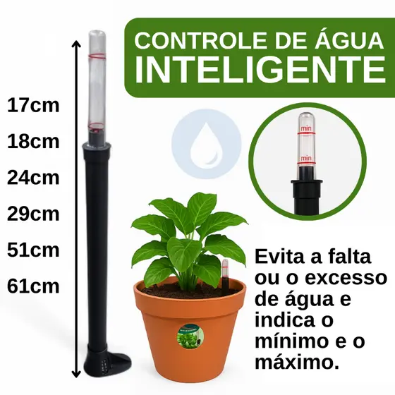 Indicador de Nível de Agua Plantas Medidor de Umidade Sensor Controle de Irrigação  Vaso