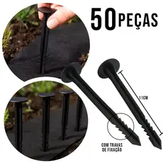Kit 8 a 50 Estacas Para Fixação De Manta De Jardim lona Acampamento Gramado