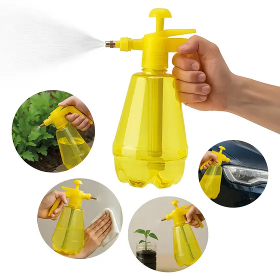 Pulverizador Manual 1,5L Alta Pressão  Trava Borrifador Spray Jardinagem e Limpeza